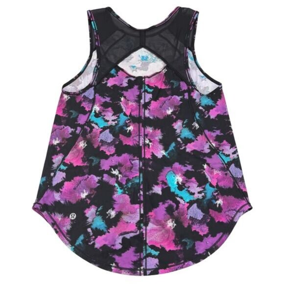 LULULEMON Sculpt Tank Size 4 Midnight Bloom Black Deep Fuschia / Black - Picture 6 of 6